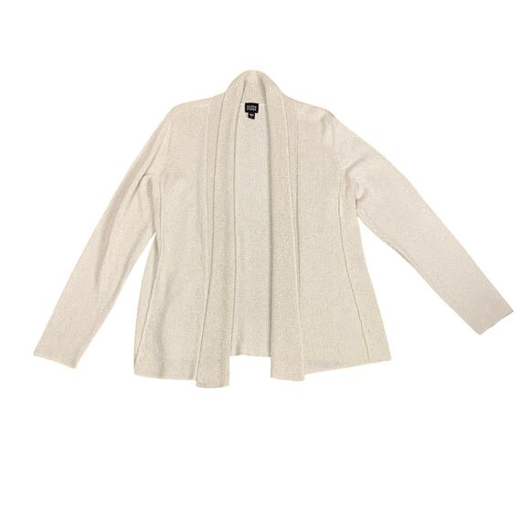 Eileen Fisher Light Cream Open Cardigan - Picture 3 of 7